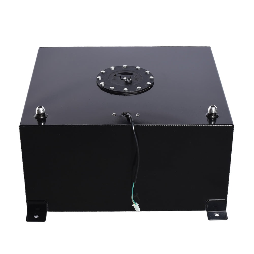 15 Gallon 60L Universal Aluminum Fuel Tank with Oil Level Sensor - Lightweight & Durable Black Design for Easy Installation
