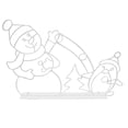 thumbnail image 2 of Luz de cadena de Navidad que  para el jardín del festival de la ventana de Navidad 40cmx26cm Yotijar  Figura de luz de muñeco de nieve, 2 of 7