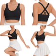 thumbnail image 7 of Women's Strong Hold Sports Bra Wireless Cross Back Yoga Lingerie, Unpadded Seamless Fitness Bustier, High Impact Running Underwear, Breathable Gathering Gym Vest, Supportive Athletic Bralette, 7 of 7