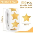 thumbnail image 2 of 500 pegatinas metálicas de estrella dorada, pegatinas autoadhesivas metálicas con purpurina de 1 pulgada, pegatinas brillantes de estrellas brillantes, etiquetas de tabla de comportamiento de, 2 of 3