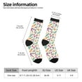 thumbnail image 4 of Goofa Cute Flower Printed Men's Crew Socks, Soft Durable Breathable Moisture-Wicking with Odor Control Cotton socks, 4 of 9