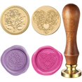 thumbnail image 1 of Juego de sellos de cera para el día de San Valentín, kit de sellos de cera vintage para sobres para invitaciones de boda Valen como se muestra, como se muestra, 1 of 5