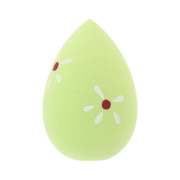 Unique Bargains 1 Pc Floral Face Makeup Sponge for Bedrooms Green Hydrophilic Polyurethane