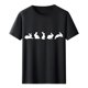thumbnail image 3 of Tops de Cuello Alto para las Mujeres Amante Impreso Camiseta Cuello Redondo Manga Corta, Poliéster Spandex, 3 of 7