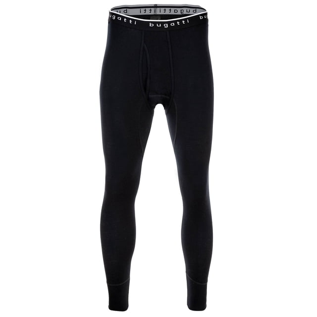 bugatti pantalón largo hombre - canalé fino, monocolor, algodón, monocolor Negro M (Medium)