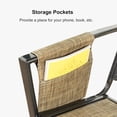 thumbnail image 4 of PURPLE LEAF 3 Seat Patio Swing Chair, Outdoor Porch Swing Glider with Adjustable Canopy, Side Pouches, Breathable Seat and Back, for Garden and Poolside, Khaki, 4 of 13