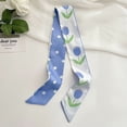 thumbnail image 1 of Pañuelo de seda pequeño y largo verde para mujer, lazo fino y angosto para el cabello, lazo para bolso, decoración, cinta de regalo, 1 of 1