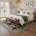 thumbnail image 3 of KUETH 3'x5' Cow Area Rugs for Living Room, Non Slip Machine Washable Vintage Boho Rug, Low Pile Print Rug for Bedroom Dining Room Home Office, 3 of 9