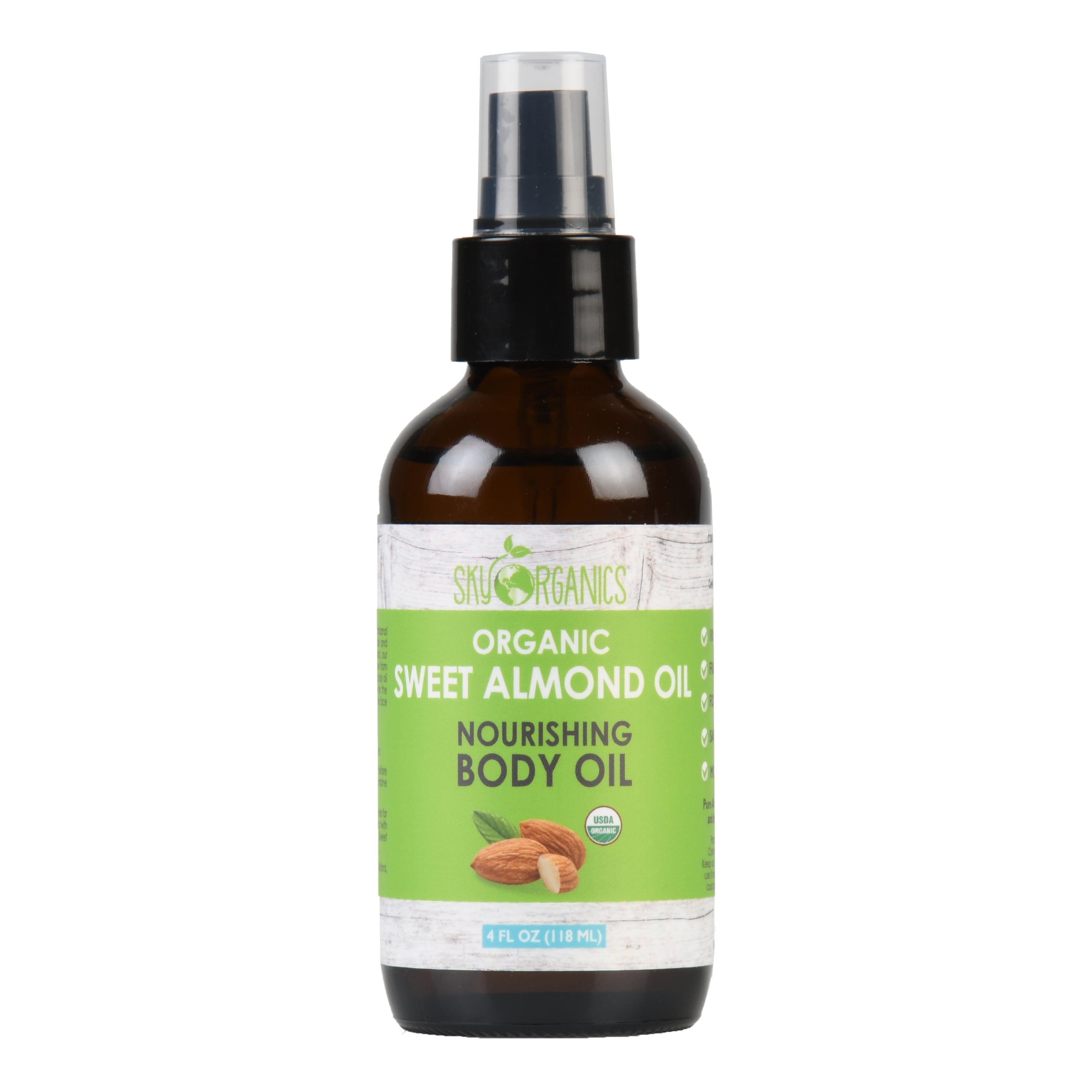 Sky Organics Organic Almond Oil, 4 Oz.