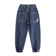 thumbnail image 4 of RUTAYY Toddler Boys Wide Leg Jeans Loose Fit Denim Vintage Trousers Casual Jeans Streetwear Pants Trendy Pants, 4 of 9