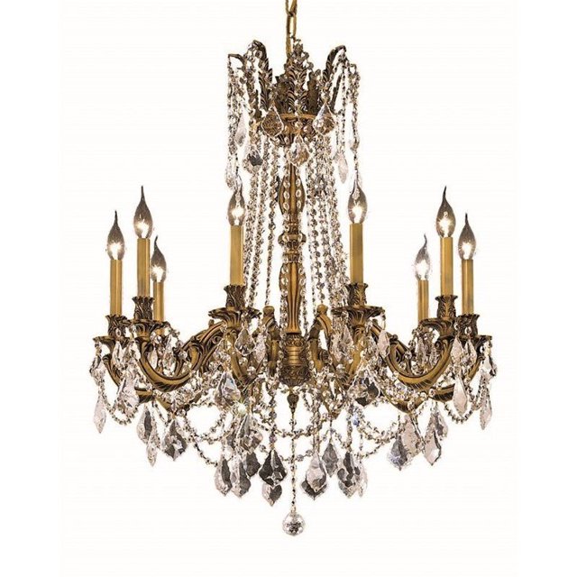 Elegant Lighting Rosalia 28" 10 Light Spectra Crystal Chandelier