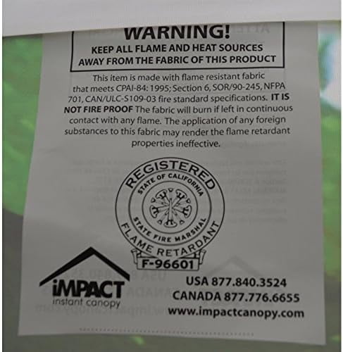 Impact Canopy 5x5 Pop Up Canopy Tent, Lightweight Powder Coated Steel Frame, Straight Leg, White