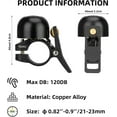 thumbnail image 5 of NOGIS Bike Bell, Copper Alloy Bike Bell, Loud Sound Classic Bike Ring Bell for Adults, for 0.82’’-0.9’’/21-23mm Handlebar Diameter, 5 of 6