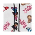 thumbnail image 5 of Bratz Dolls Women's Baseball Jersey, Printed Allover Cartoon Bratz Baseball Shirt White Black - L, 5 of 7