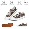 thumbnail image 2 of JENN ARDOR Women’s Canvas Low Top Sneaker Lace-up Classic Casual Shoes Platform Fashion Flats for Walking Running Hiking, Leopard, Size 6, 2 of 8