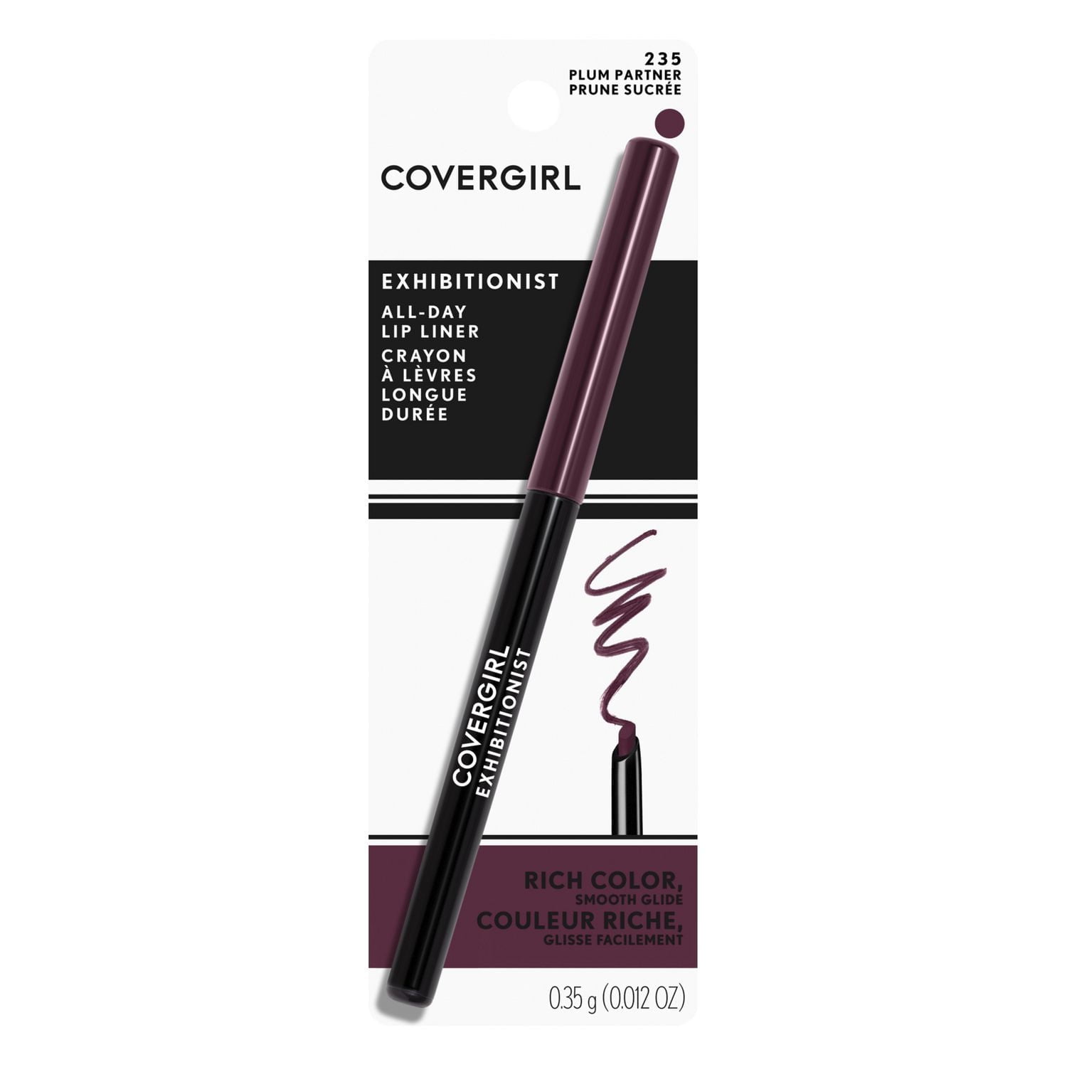 Covergirl Exhibitionist All-Day Lip Liner, Retractable Tip, Easy application, Smudge, Transfer, Mask - Proof, 100% Cruelty-Free, Lip definition that lasts!