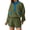 Army green, variant on Long Sleeve Women 2 Pieces Sweatsuit Half Button Sweatshirt and Shorts Sets Outfit