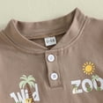 thumbnail image 6 of CAICJ98 Toddler Baby Boy Summer Clothes Safari Wild Animal Print Short Sleeve Shirts Top Shorts 2pcs Outfits Set (Khaki,18-24 Months）, 6 of 7