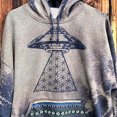 thumbnail image 5 of PVCS Men's And Women's Retro Hooded Printed Tops Sweater Sun And Moon Printed Letters Printed Distressed Tops, 5 of 5