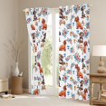 thumbnail image 3 of Homewish Kawaii Dachshund Dog Blackout Curtains Set of 2 (52x84 Each),Lovely Floral Curtain,White, 3 of 6