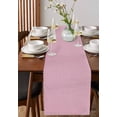 thumbnail image 2 of Vintage Pink Short Table Runners 36 Inches, Cotton Linen Fabric Table Runner Dresser Scarf, Farmhouse Retro Beige Solid Color Tablerunner for Party/Kitchen/Dinner/Wedding Decor 13''x36'', 2 of 7
