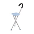 thumbnail image 2 of Silla plegable tipo muleta con asiento, capacidad de 260 kg, antideslizante, 3 patas, plegable y portátil. gris cuadrado, 2 of 8