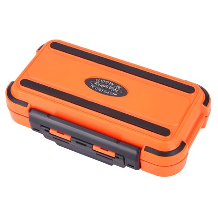 LIZEALUCKY Fishing Tackle Boxes 2colors Fish Tackle Storage With Adjustable Dividers 24 Slots Fishing Tackle Accessories Waterproof Box[Orange]
