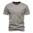 thumbnail image 1 of Chemises pour Hommes Chemise Décontractée Unie à Manches Courtes et Col Rond, 1 of 1