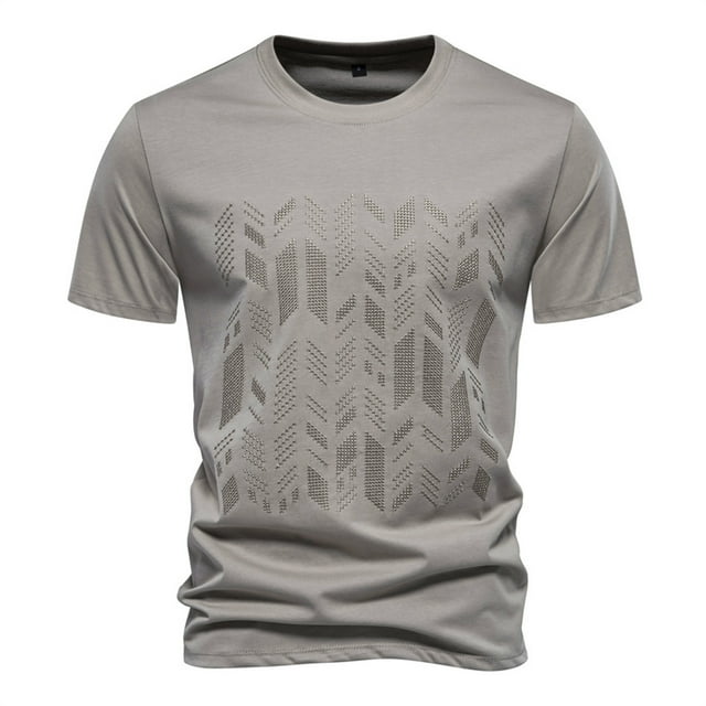 Chemises pour Hommes Chemise Décontractée Unie à Manches Courtes Col Rond