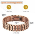 thumbnail image 5 of Metaljc 3X Strength Magnetic Copper Bracelets for Men with 3500 Gauss Magnets, Fold-Over Clasp, 5 of 7
