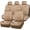 ALL Beige, variant on General Waterproof Car seat Covers Full Sets Neoprene Wetsuit, All-Weather Non-Slip Durable, Universal Fit for SUV Sedans Trucks Vans Automotive, Armrest Airbag Compatible, 3D Emboss All Beige