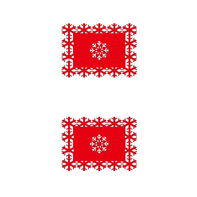 Toystoory Manteles individuales para , fiesta de Navidad, decoración de invierno, copos de nieve, alfombrilla de comedor hueca, bandeja para Type6 NO6