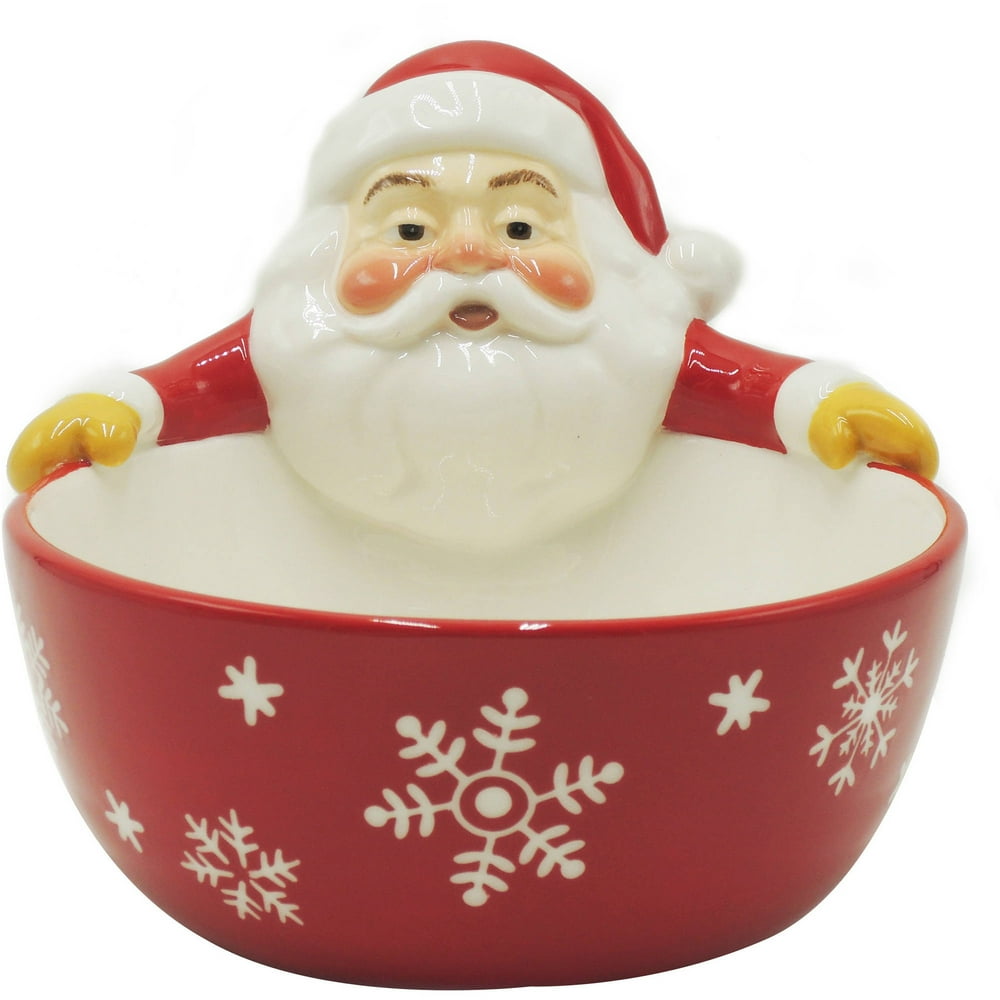 Holiday Time Figural Santa Bowl, Set of 4