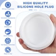 thumbnail image 3 of Uxcell 3 Pcs Tapón de Silicona en Forma de T, Diámetro 115 mm/4.53 Pulgadas, Tapón de Silicona Elástico Impermeable Reutilizable, Tapón Redondo de Sellado para Equipos de Tuberías, Blanco, 3 of 7