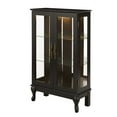 thumbnail image 5 of CQSXDA Vintage Charm Lighted Curio Cabinet Black MDF Glass 43" Display Furniture with Adjustable Shelves, 5 of 16