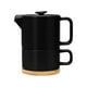 thumbnail image 2 of Set de té de cerámica y bambú apilable-hunni negro 14.4 x 15 x 9.6, 2 of 3