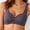 Gray, variant on Women Scallop V Neck Wireless Bralette Wide Comfort Straps Perforated Breathable Nylon Soft Natural Lift Seamless No Show Bra for All Season Beige XL