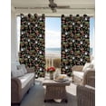thumbnail image 6 of Frog Mushroom Kitchen Curtains Red Brown Coffee Plant Black Idyllic Cafe Short Curtains for Bathroom Blackout Window Curtain Grommet Small Window Treatment Drapes for Bedroom Living Room 27.5"x39"x2, 6 of 9