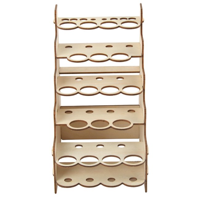 Module Pigment Bottle Rack Epoxy Tool Multi-Layer Wooden Stand Holder Holes-13.8x21.2x22cm