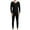 Black, variant on Tungbrin Men's Thermal Underwear Sets 2 Piece Big and Talls V Neck Long Sleeve Base Layer Tees and Bottoms Sleepwear