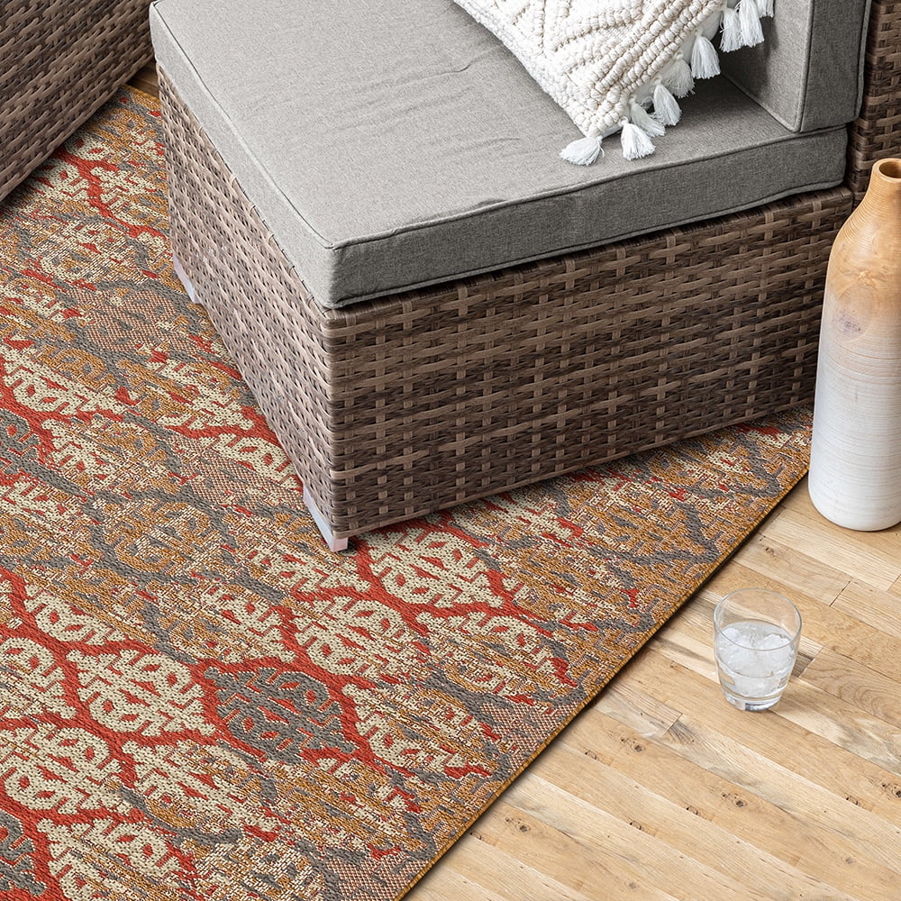 Mohawk Home Ronda Outdoor Area Rug, Rust, 10' x 13'