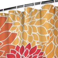 thumbnail image 3 of Orange Floral and Petal Pattern Shower Curtain 36"x72" ,Bathroom Decorative Shower Curtains Set with 12 Hooks,Modern Waterproof Washable Shower Curtain, 3 of 6