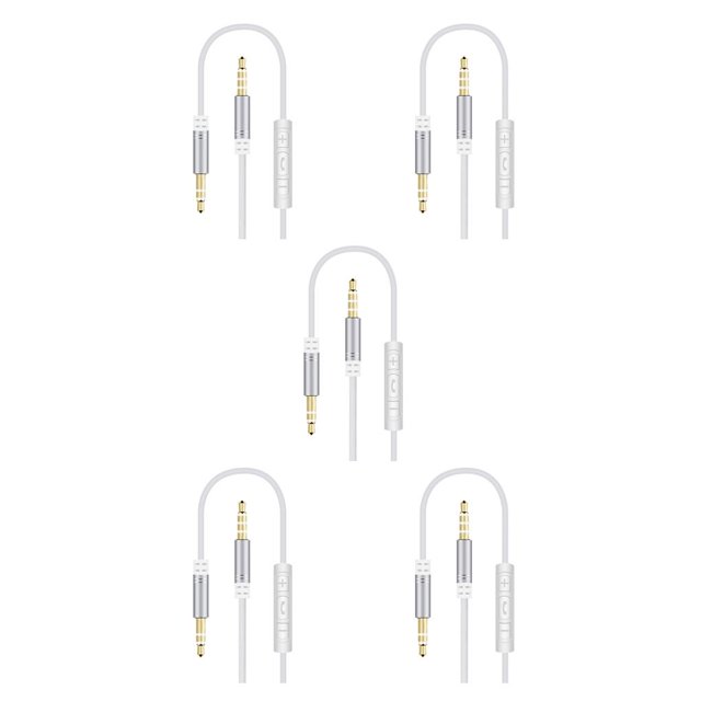Matsuzay Sistema estéreo para automóvil Cable Computadora Auriculares Manos libres Llamada telefónica Control de cable Conector de 3,5 mm Cable de Type5 NO5