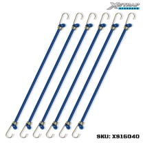 XSTRAP STANDARD 36-inch x 12mm Bungee Cord Set, 6 Pack Heavy Duty Bungee Ropes Straps for Outdoor, Luggage Rack, Camping, Tents, Cargo, Blue