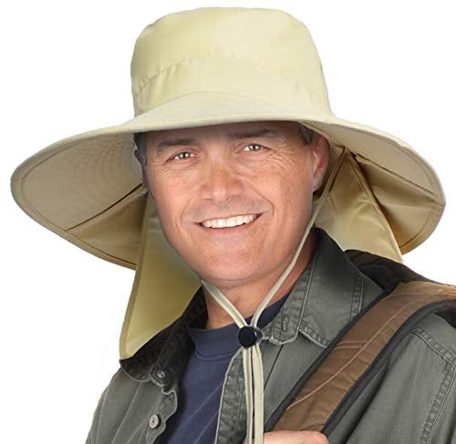men's fishing hat with neck flap
