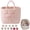floral pink, variant on Gingham Fabric Quilted Storage Basket, Basket Organizer Gift with Handles, for Toys, Books, and Clothes