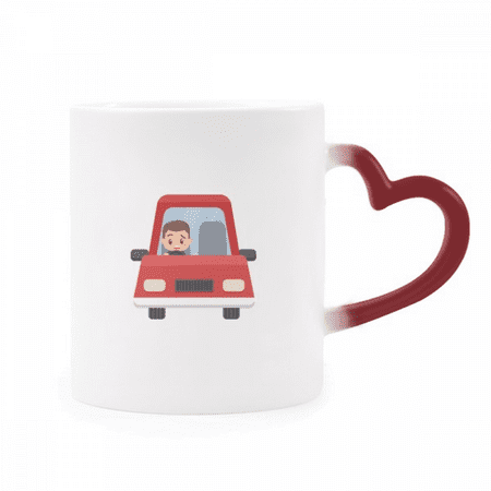 

Motorman Steer Chauffeur Hackman Driver Heat Sensitive Mug Red Color Changing Stoneware Cup