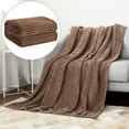 thumbnail image 3 of 59x79 Inch Summer Cool Blanket Cooling Blanket Flannel Fleece Throw Blanket Ribbed Throw Throw Blanket for Chair Super Soft,Fluffy and Warm Blankets for Summer Spring for Travel Camping, 3 of 9