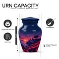 thumbnail image 2 of Yatskia Sunset Lighthouse Little Cremation Urn for Adult Ashes Brother and Sister, Small Urns for Human Ashes Keepsake, (Classic 3 Inch, Pack of 2), 2 of 2