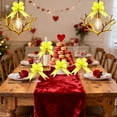 thumbnail image 4 of KOYPTL 10-Pack Large Pull Bow Valentine's Day Decorations 28 Inch 73cm Plastic Flower Ribbon Pull Bows Ribbon Bows for Gift Wrapping/Wedding/Baskets Decorations,Satin Pull Bows Yellow, 4 of 6